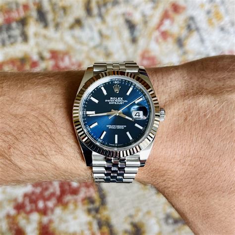 rolex datejust 41 blue two tone|Rolex Datejust 41 blue price.